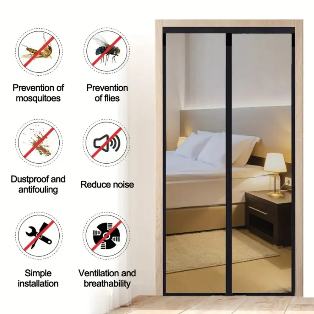 Magnetic Mesh Door Net Curtain