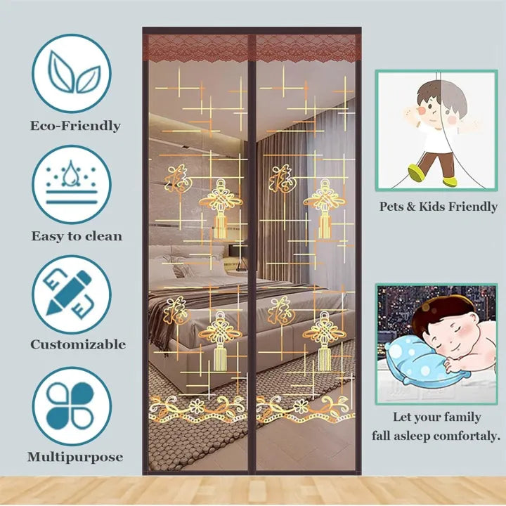 Magnetic Mesh Door Net Curtain