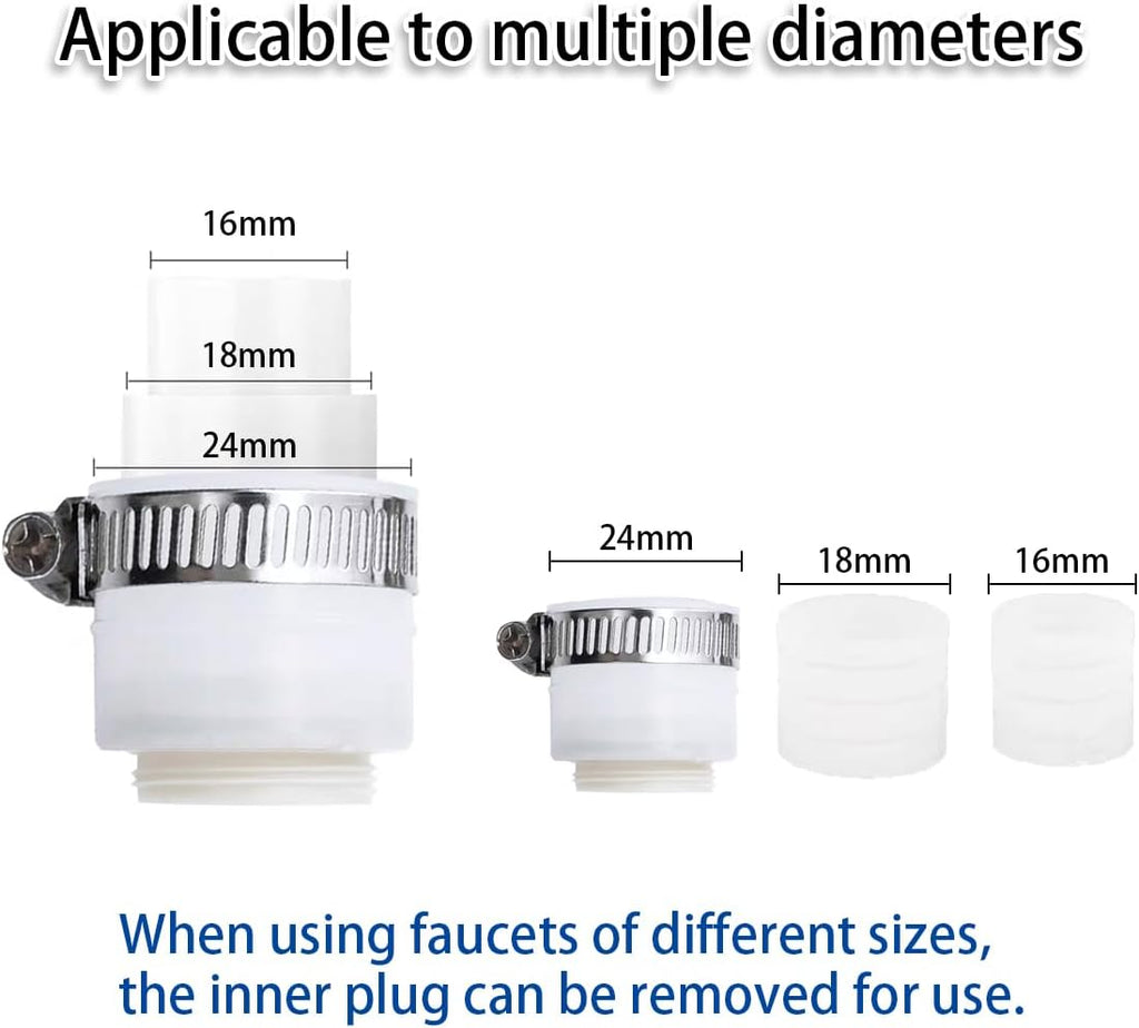 Kitchen Faucet Sprayer Attachment, Movable Faucet Extender for Kitchen Sink, 360° Rotatable Sink Faucet Head Anti-Splash Tap Booster Shower and Water Saving Faucet for Kitchen