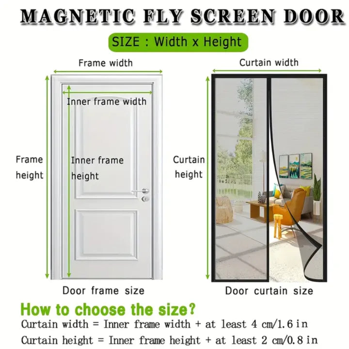Magnetic Mesh Door Net Curtain