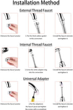 Kitchen Faucet Sprayer Attachment, Movable Faucet Extender for Kitchen Sink, 360° Rotatable Sink Faucet Head Anti-Splash Tap Booster Shower and Water Saving Faucet for Kitchen