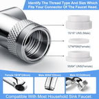 1440° swivel faucet extender, sink faucet aerator extender, swivel extendable filter, with 2 modes splash guard multi-functional universal mechanical arm suitable for kitchen/bathroom/toddlers
