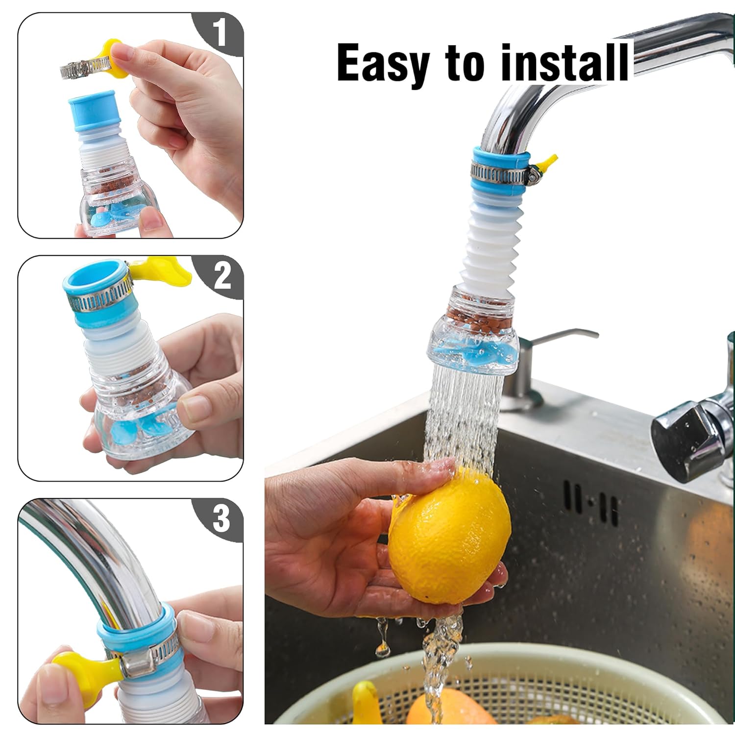 Pack Of 3 Adjustable Fan Faucet Water Saving