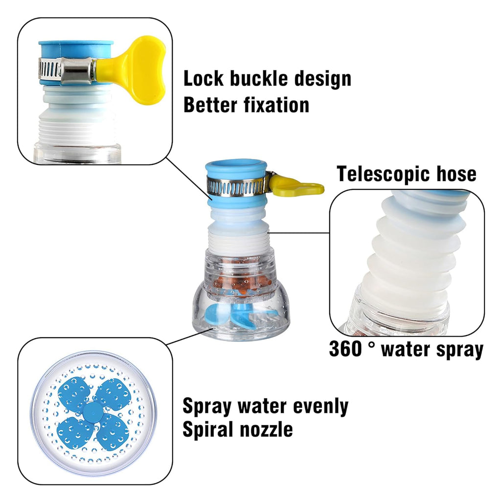 Pack Of 3 Adjustable Fan Faucet Water Saving