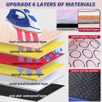 Portable Ironing Mat for Table Top Iron Pad for Countertop Thick Ironing Blanket Over The Door Steamer Pad Washer Dryer Heat Resistant Mat Travel Ironing Board (Large 47.2"x23.6")