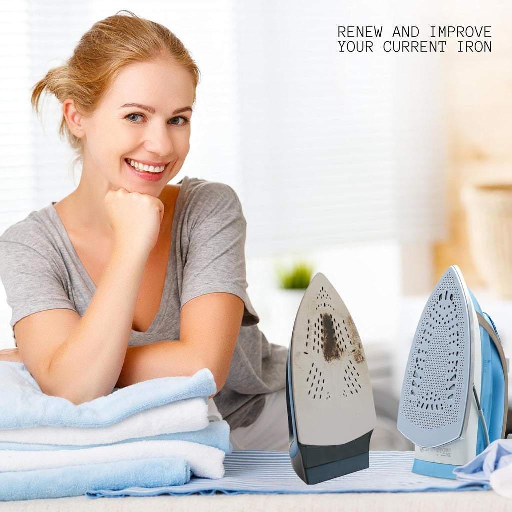 Erreke Iron Protective Cover, Non Stick Iron Sole to Improve Ironing Results, Fits Most Irons, Easy Installation Iron Shoe Cover Accessory.
