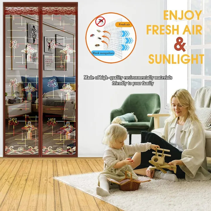 Magnetic Mesh Door Net Curtain